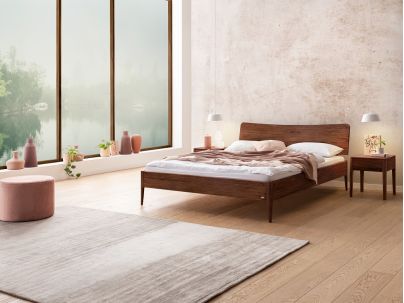 HASENA - Lit en noyer massif