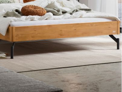 Lit Broni en chêne noueux massif haut de gamme de notre collection LOUNGE