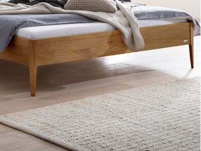 Lit Busseto en chêne noueux naturel massif haut de gamme de notre collection LOUNGE