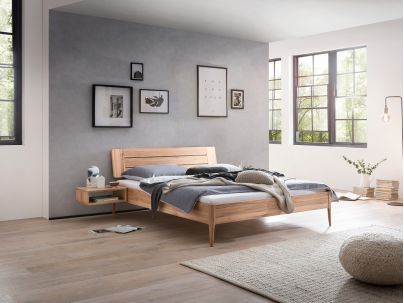 Lit Busseto en hêtre noueux massif haut de gamme de notre collection LOUNGE