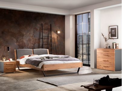 Lit Marola en chêne noueux massif haut de gamme de notre collection LOUNGE