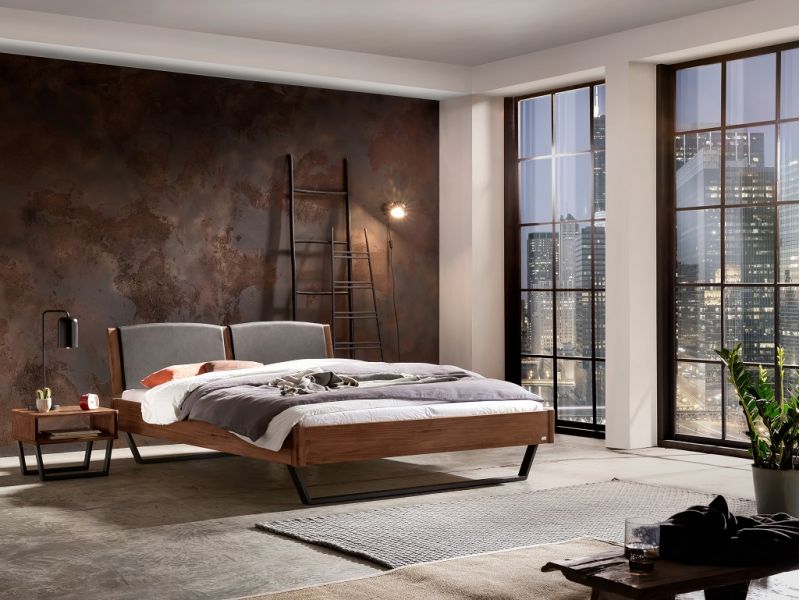 HASENA - Lit en noyer massif