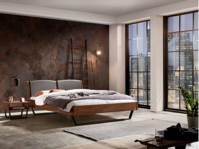 HASENA - Lit en noyer massif