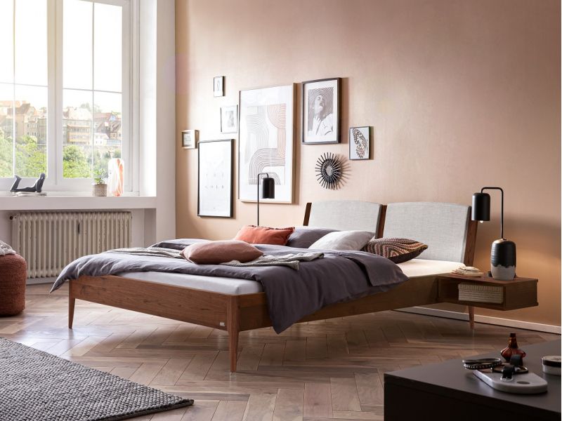 HASENA - Lit en noyer massif