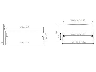 Lit Albinia en Chêne massif Bright | Collection Lounge | Le Monde du Lit