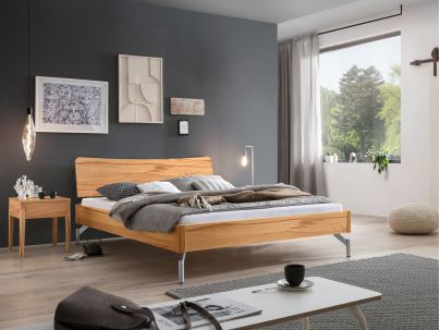 Lit Albinia en Hêtre noueux naturel massif| Collection Lounge | Le Monde du Lit