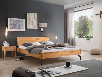 Lit Albinia en Hêtre noueux naturel massif| Collection Lounge | Le Monde du Lit