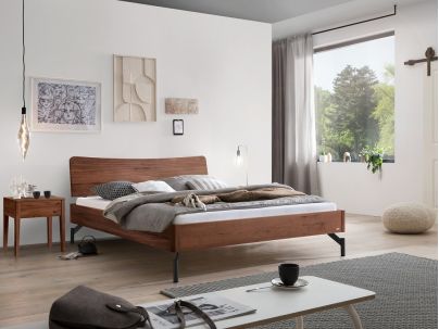 Lit Albinia en Noyer massif | Collection Lounge | Le Monde du Lit