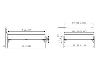 Lit Caluso en Chêne noueux naturel massif | Collection Lounge | Le Monde du Lit