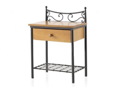 Chevets Conos en fer forgé. Meuble design pour la chambre. Le Monde du Lit