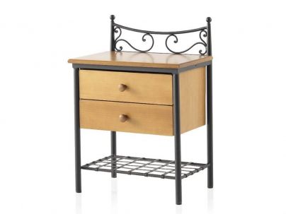 Chevets Conos en fer forgé. Meuble design pour la chambre. Le Monde du Lit