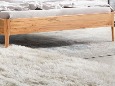 Lit Sabbioni en Hêtre noueux naturel massif | Collection Lounge | Le Monde du Lit