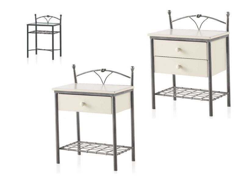 Chevets Nudos en fer forgé. Meuble design pour la chambre. Le Monde du Lit
