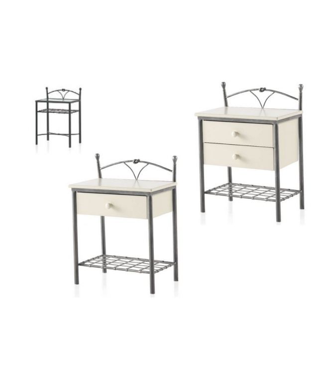 Chevets Nudos en fer forgé. Meuble design pour la chambre. Le Monde du Lit