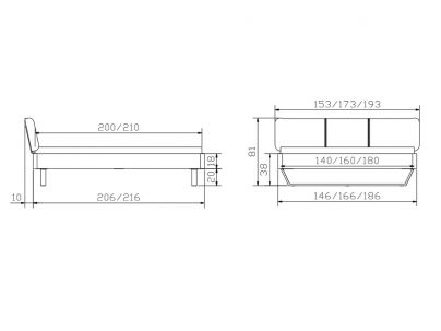 Lit Montieri en Noyer massif | Collection Lounge | Le Monde du Lit