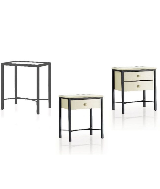 Chevets Moderno en fer forgé. Meuble design pour la chambre. Le Monde du Lit