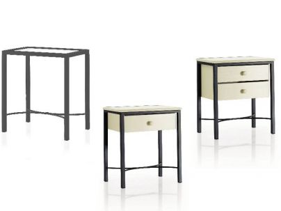 Chevets Moderno en fer forgé. Meuble design pour la chambre. Le Monde du Lit