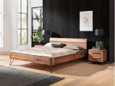 HASENA - Lit en noyer massif