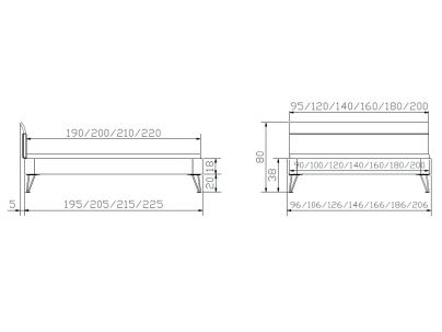 Lit Facito en noyer massif | Collection Fine Line | Le Monde du Lit