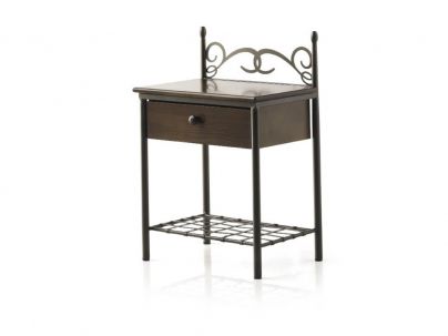 Chevets Neptuno en fer forgé. Meuble design pour la chambre. Le Monde du Lit