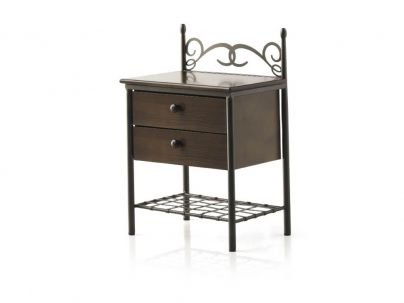 Chevets Neptuno en fer forgé. Meuble design pour la chambre. Le Monde du Lit