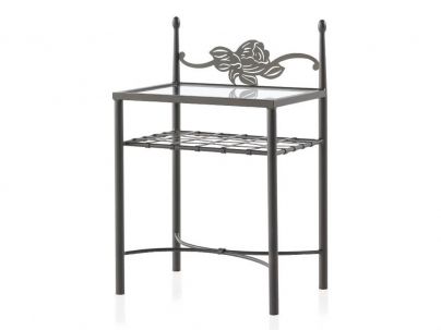 Chevets Rosalia en fer forgé. Meuble design pour la chambre. Le Monde du Lit