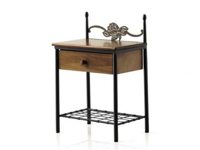 Chevets Rosalia en fer forgé. Meuble design pour la chambre. Le Monde du Lit
