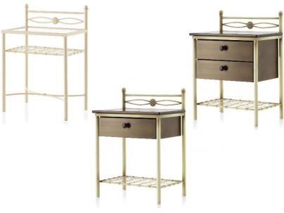 Chevet Toscana en fer forgé. Meuble design pour la chambre. Le Monde du Lit