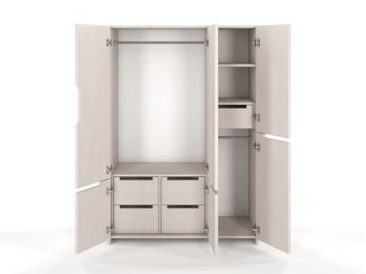 Armoire Iris 4 en hêtre massif haut de gamme | Le Monde du Lit