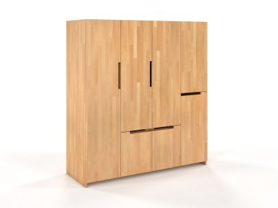 Armoire Iris 5 en hêtre massif haut de gamme | Le Monde du Lit