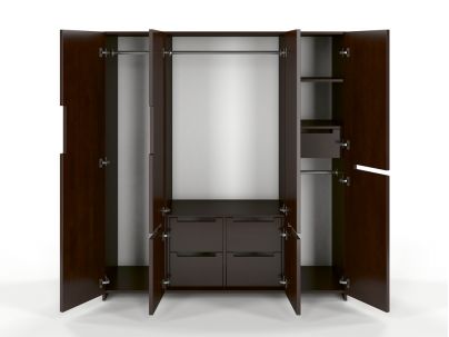 Armoire Iris 5 en hêtre massif haut de gamme | Le Monde du Lit