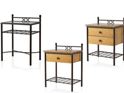 Chevets Toledo en fer forgé. Meuble design pour la chambre. Le Monde du Lit