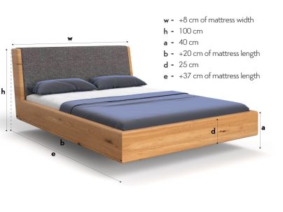 Lit Ottawa en chêne massif FSC | Fabrication européenne | Le Monde du Lit
