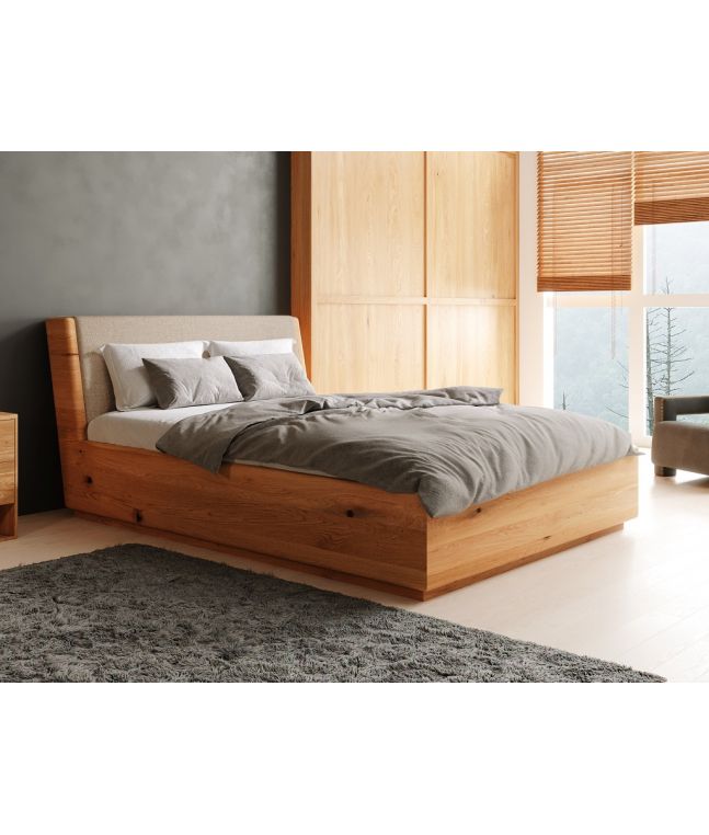 Lit coffre en chêne massif FSC