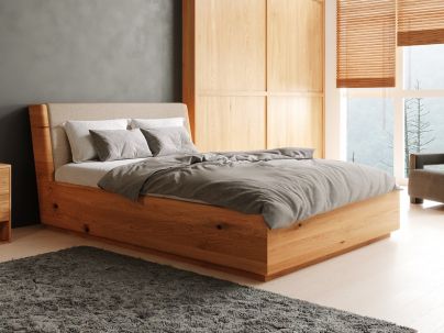 Lit coffre en chêne massif FSC