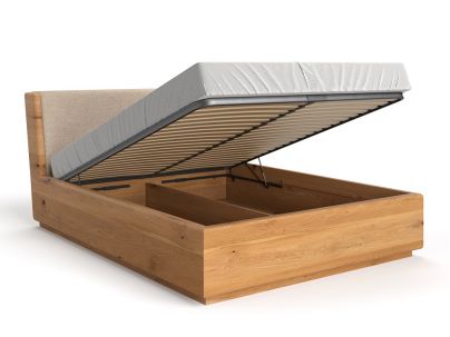 Lit coffre en bois massif FSC, fabrication européenne