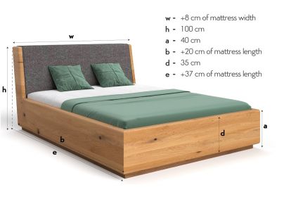 Lit Coffre Ottawa en chêne massif FSC | Fabrication européenne | Le Monde du Lit