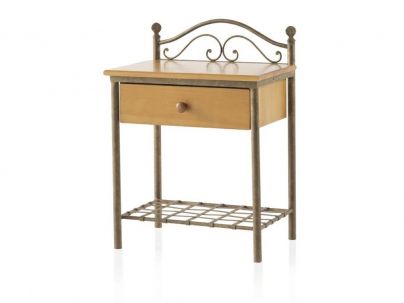 Chevets Rustico en fer forgé. Meuble design pour la chambre. Le Monde du Lit