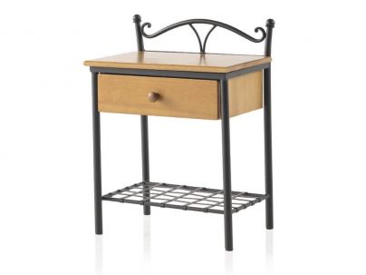 Chevet Lola en fer forgé. Meuble design pour la chambre. Le Monde du Lit