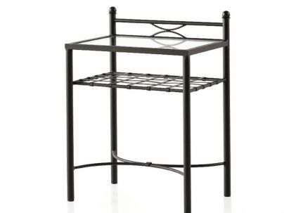 Chevet Clara en fer forgé. Meuble design pour la chambre. Le Monde du Lit