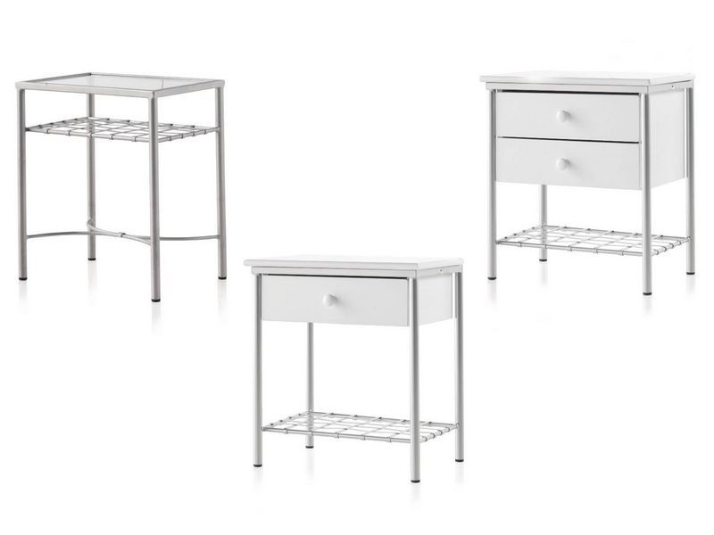 Chevet Moderno 2 en fer forgé. Meuble design pour la chambre. Le Monde du Lit