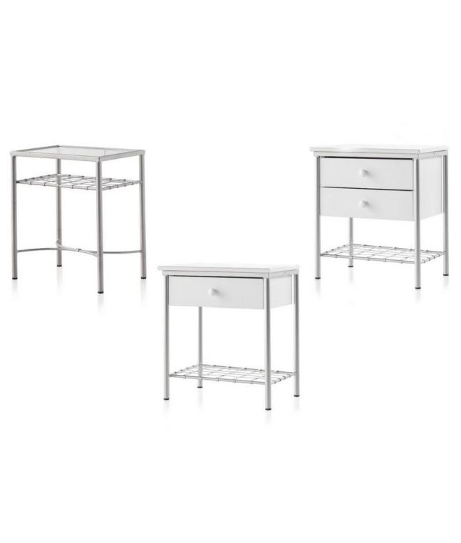 Chevet Moderno 2 en fer forgé. Meuble design pour la chambre. Le Monde du Lit