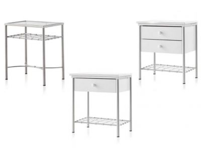 Chevet Moderno 2 en fer forgé. Meuble design pour la chambre. Le Monde du Lit