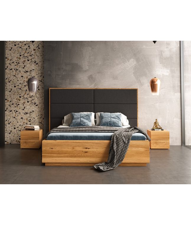 Lit coffre en chêne massif FSC