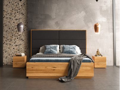 Lit coffre en chêne massif FSC