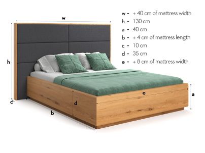 Lit Coffre Vancouver en chêne massif FSC | Fabrication européenne | Le Monde du Lit