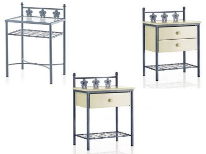 Chevet Venecia en fer forgé. Meuble design pour la chambre. Le Monde du Lit