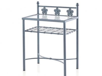 Chevet Venecia en fer forgé. Meuble design pour la chambre. Le Monde du Lit