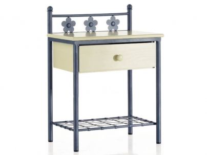 Chevet Venecia en fer forgé. Meuble design pour la chambre. Le Monde du Lit