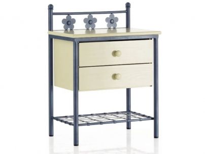 Chevet Venecia en fer forgé. Meuble design pour la chambre. Le Monde du Lit